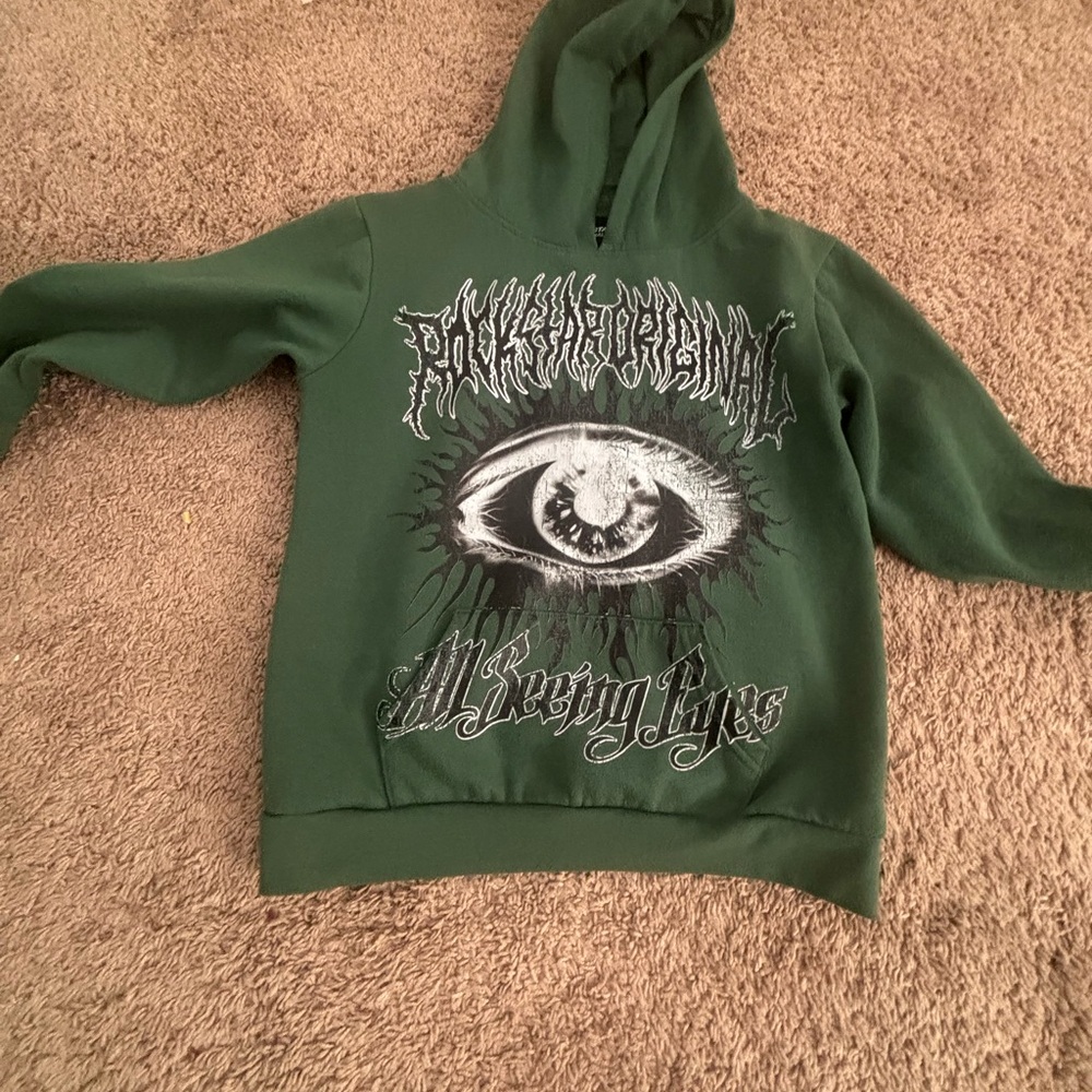Green Graphic Hoodie Sweater